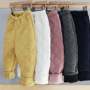 따뜻한 겨울 외출복 누빔 배기 바지 남매 형제룩