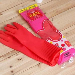 주방장갑 태화 고무장갑 L 대 레드 10개