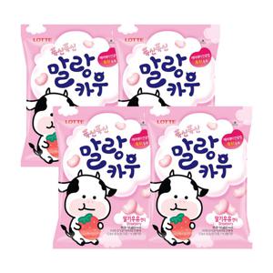 롯데 말랑카우 딸기 158g x 4개