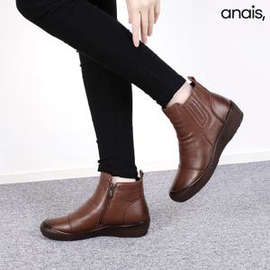 [아나이스] 퍼안감 소가죽 앵클부츠 4cm_25F247 [무료배송]
