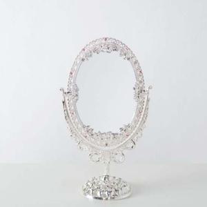 퀸스 실버 탁상거울(타원형-소) 화장대 침실 양면미러 거울 퀸스거울 타원형거울 양면거울 탁상거울 데코거울 카페거울 매장거울 침실거울 거실거울