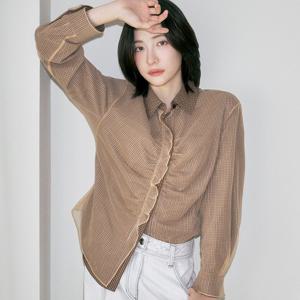 [쥬크]매쉬 레이어드 빈티지 체크 셔츠 Z254MSC014