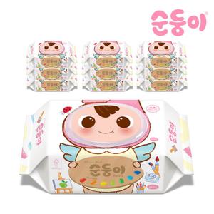 순둥이 페인터 에디션 아기물티슈 캡형 100매 10팩 (pBpC-01)
