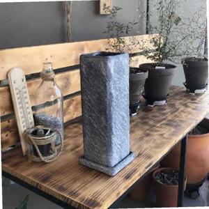 빈티지 시멘트 화분 긴정사각 10x10x30cm