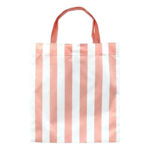 더해피 다용도 주머니 가방 스트라이프 피치 에코백