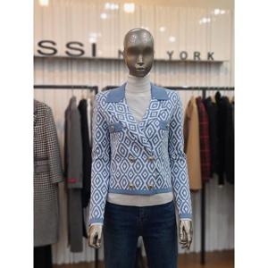 제시뉴욕 세이브존05 패턴 카라넥 재킷형 니트카디건 DE15SZNSKG5010BUM