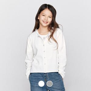 [지오다노주니어] 03356501 여아 코튼 크루넥 가디건
