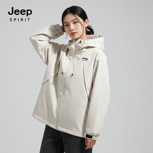 JEEP SPIRIT 공용 기능성 후디 윈드브레이커 화이트 (JSSPJK26)
