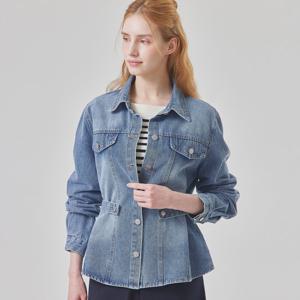 [매긴]사이드 비조 페플럼 데님 자켓_PBMF6S1JK1021