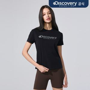 [디스커버리] 여성 프레시벤트 로건 반팔티셔츠 (BLACK) DWRS72063-BKS