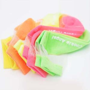 유아동 형광색 시스루 양말 5족 초등 키즈 망사 발목