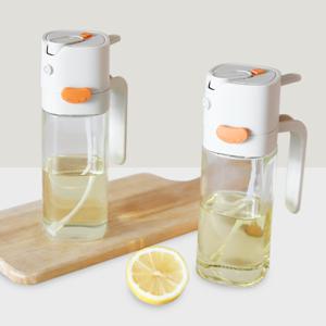 [리본제이]자동개폐 오일스프레이 500ml 2P세트/ 분사형 오일병 유리 오일 디스펜서 기름병 분무기