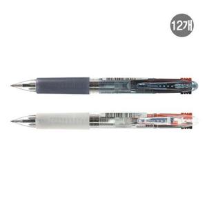 필기 3색 볼펜 에스볼펜 흑 청 적 0.7mm 색상랜덤x12EA