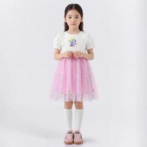 아트박스/프리미에팜 캐치  티니핑 여아용 5부 샤 레이스 원피스