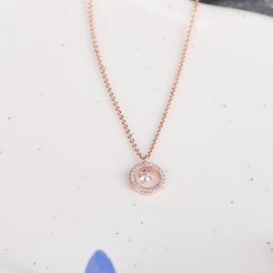 시후주얼리 문써클 로즈골드 목걸이 EC458N