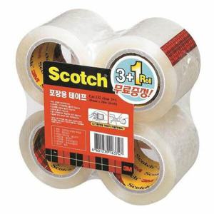 아트박스/오피스큐 3M 스카치포장용테이프 132R3plus1 투명 48mm