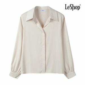 [르샵] 오픈 카라넥 솔리드 셔츠 (BQ3BL004A)