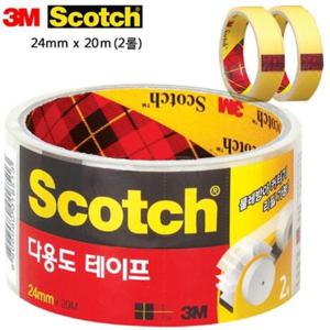 사무용품 스카치 다용도 테이프 508 2롤 3M 24mmx20m