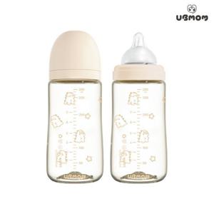 [유비맘]유비맘 PPSU 뇽뇽이 젖병 280ml 1P(꼭지포함)
