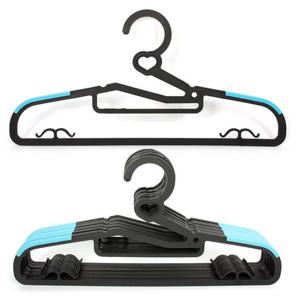 논슬립옷걸이 하트 블루 10P 옷걸이 바지걸이 행거