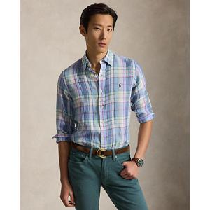 폴로 랄프 로렌 남성 커스텀핏 플래드 리넨 셔츠(MNPOWOV16824991400)