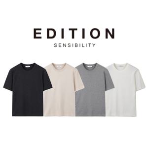 [에디션앤드지]26 SS 남자반팔니트 퓨어코튼 크루넥 워셔블 니트 4종 1택 NEG2ER1941 DR448