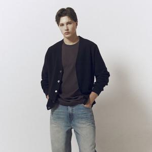 [지오다노]남 브이넥 면 가디건 01056512 간절기 니트 056512