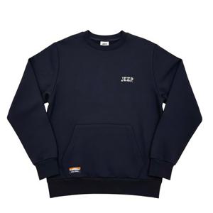 [지프]남녀공용 캥거루포켓 지프 네이비 맨투맨 티셔츠 P3TSU803