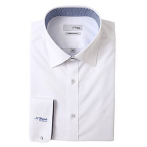 [듀퐁셔츠] 신축성 배색 포인트 긴소매 슬림핏셔츠 ( SE5FM22LS924SWH ) SE5FM22LS924