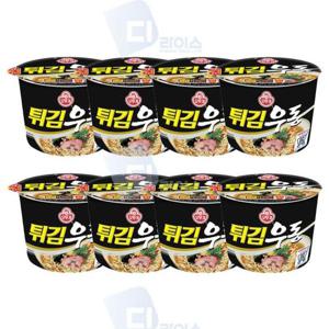 큰사발 오뚜기 튀김우동 큰컵 컵라면 가스오부시 110g 8개