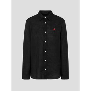 [빈폴레이디스] 리넨 솔리드 레귤러숏 셔츠 블랙 (BF6364E105)