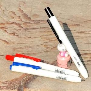 유성매직펜 모리스 JUSTCLICK 노크식 세필 네임펜 S 1자루 0.7mm
