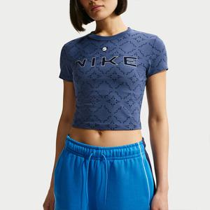 [국내매장] 나이키/여성반팔/NSW 칠 니트 슬림 크롭 티셔츠(II3659-461)/EV