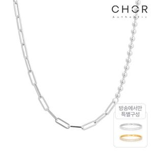 코어 어센틱 SILVER 925 믹스 에디션 목걸이+(방송 중)바게트 15캐럿 테니스 팔찌