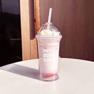 아트박스/티스카페 데일리 이모션 아이스 콜드컵 플랫/돔 빨대