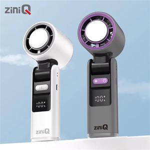 지니큐 아이스쿨링팬 BLDC 휴대용 미니탁상용 접이식 무선미니선풍기 스트랩제공 FN-400T