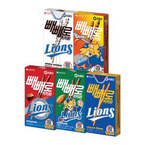 KBO X 빼빼로 5종 10개씩 혼합구성 (삼성 라이온즈) x50개