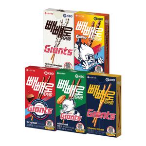 KBO X 빼빼로 5종 5개씩 혼합구성 (롯데 자이언츠) x25개