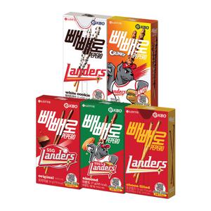 KBO X 빼빼로 5종 5개씩 혼합구성 (SSG 랜더스) x25개