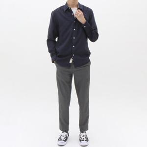 [더셔츠스튜디오]블랙 루즈핏 코듀로이 셔츠(TSS109)