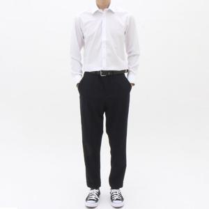 [더셔츠스튜디오]화이트 슬림핏 레이온혼방 솔리드 셔츠 (TSS502