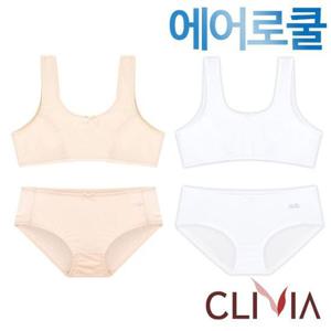 [고아라]스포츠브라/75AA~90AA/주니어1단계 에어로쿨 브라팬티2종(CLB6049)