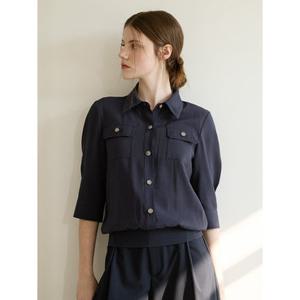 [마르조][마르조][1종] 카라 시보리 블라우스_MCMFB931