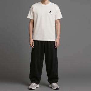 [나이키 주니어]나이키 조던 점프맨 엠브로이드 반팔티 화이트 DC7485-100