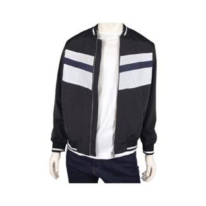 [카이아크만] 스트라이프 배색 집업 점퍼(KPBJP176M0_BK)