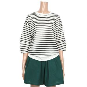 [르샵] 루즈핏 벌룬 7부 스트라이프 티셔츠 (BM4TS026A)