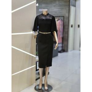 [미니멈] 레이스 배색 H 라인 원피스 MXCAWO7090