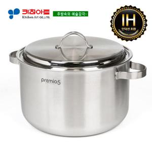 키친아트 프리미오5(IH) 통오중(5PLY)냄비 28CM곰통