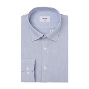 [레노마셔츠] (RPSSL0154BU) ( 레노마셔츠 슬림핏 )평직스트레치  핀스트라이프 긴팔 RPSSL0154