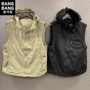 뱅뱅빅사이즈 HC04 봄남성무지후드 바람막이조끼 BEL120